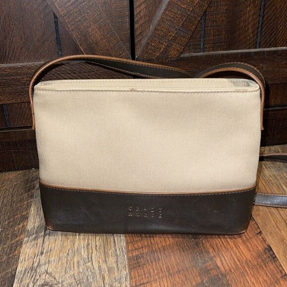 Liz Claiborne Handbags - Crazy Horse |A Liz Claiborne Co.| Vintage Canvas & Leather 90’s Shoulder Bag